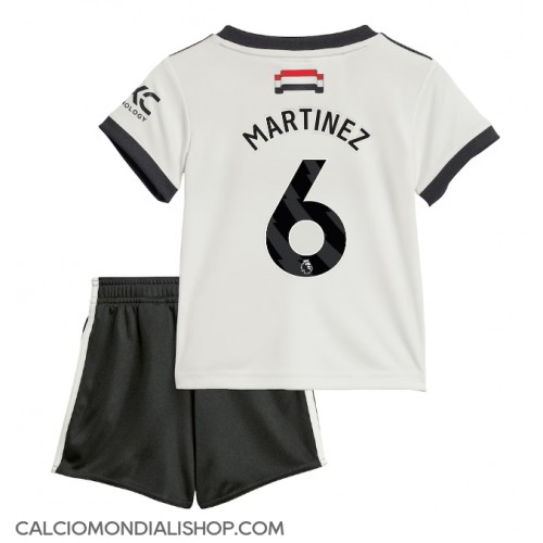 Maglie da calcio Manchester United Lisandro Martinez #6 Terza Maglia Bambino 2024-25 Manica Corta (+ Pantaloni corti)